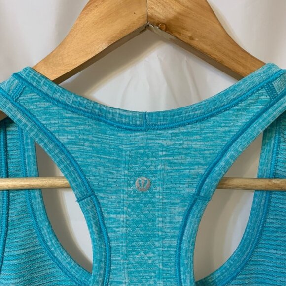 Lululemon Swiftly Tech Tank Aqua Blue Size 8 - Picture 4 of 5